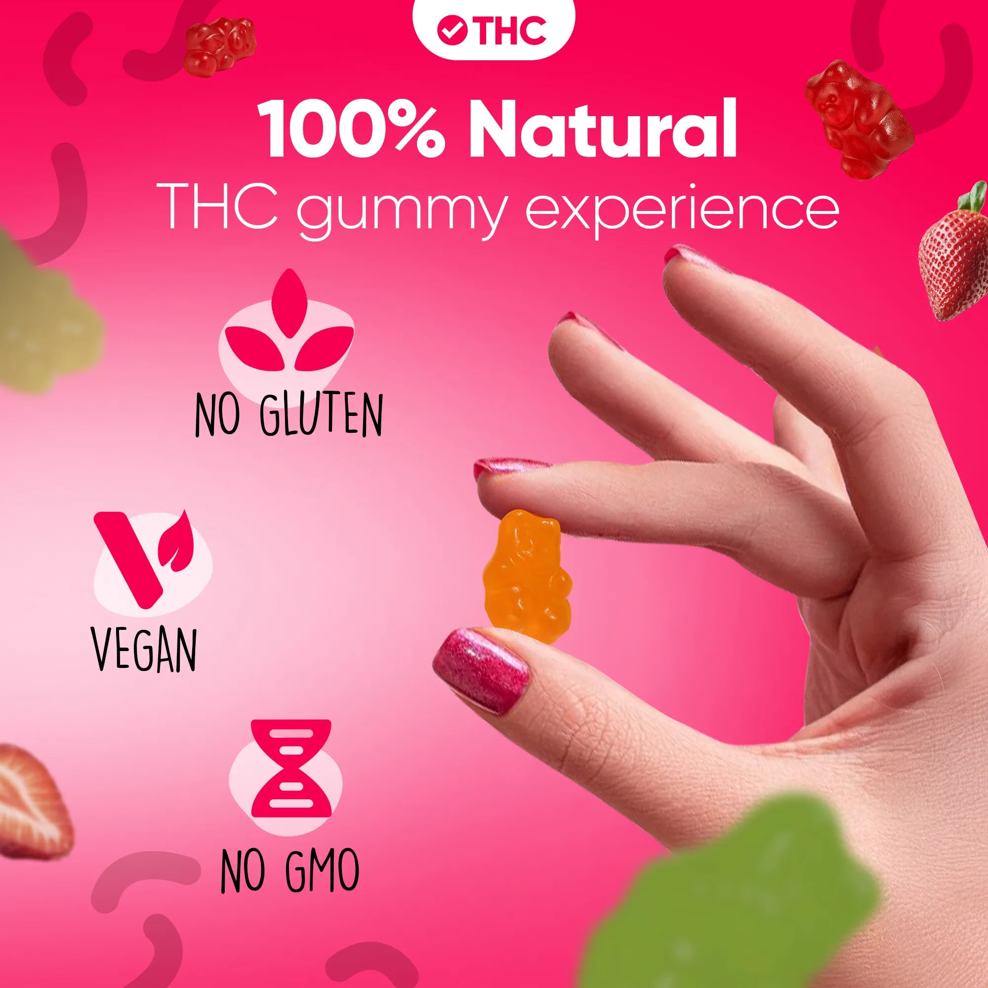 THC Gummies Strawberry-Canapuff
